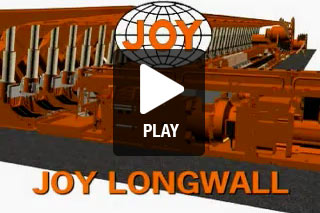 equipment longwall joy coal face underground installed tour 3d
